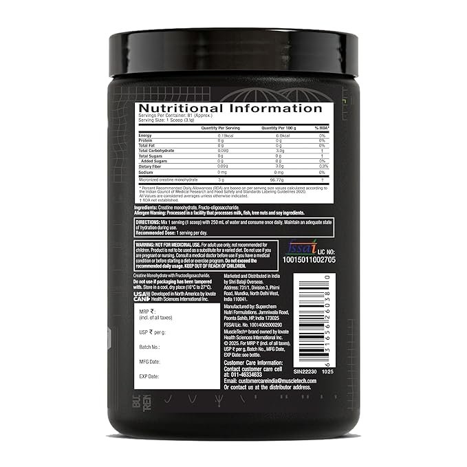 MuscleTech Platinum Creatine Micronized Powder | 81 Servings | Creatine Monohydrate | Supports Strength, Power & Muscle Recovery | MuscleTech Creatine Unflavoured - 250g - Image 3