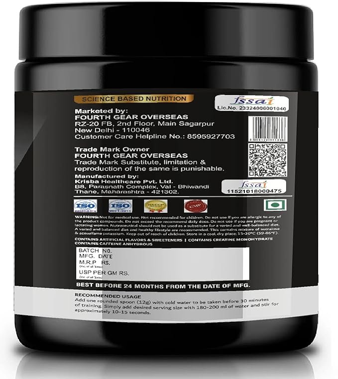 SHRIEK Pre-Workout Powder | High-Stim Energy | 200mg Caffeine | 4-Way Pump Blend | Beta-Alanine | Citrulline & Arginine – Intense Focus & Performance - Image 2