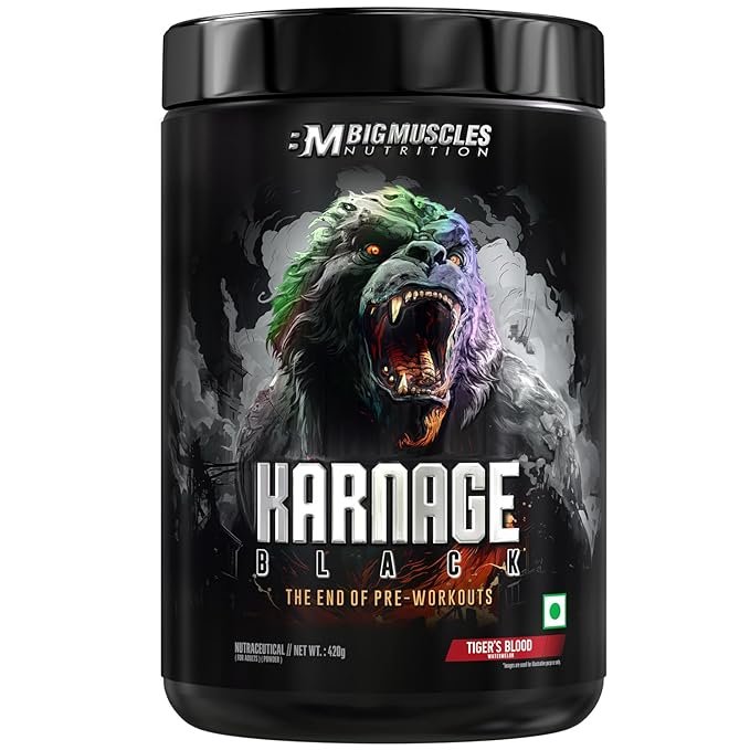Bigmuscles Nutrition Karnage Pre workout | (60 Servings) | Pre-workout Supplement Supports to Improve Focus | Strength, Energy and Pump - Image 5