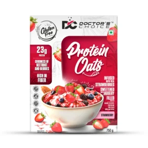 Doctors Choice High Protein Oats 750g | 27g Protein Oatmeal | No Added Sugar | Gluten Free | High Fiber Healthy Breakfast Oats