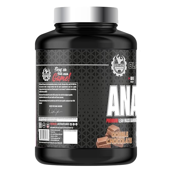 Dexter Jackson Black Series Anabolic | Premium Lean Mass Gainer | Double Chocolate Flavor | 22 Serving, 6Lbs - Image 2
