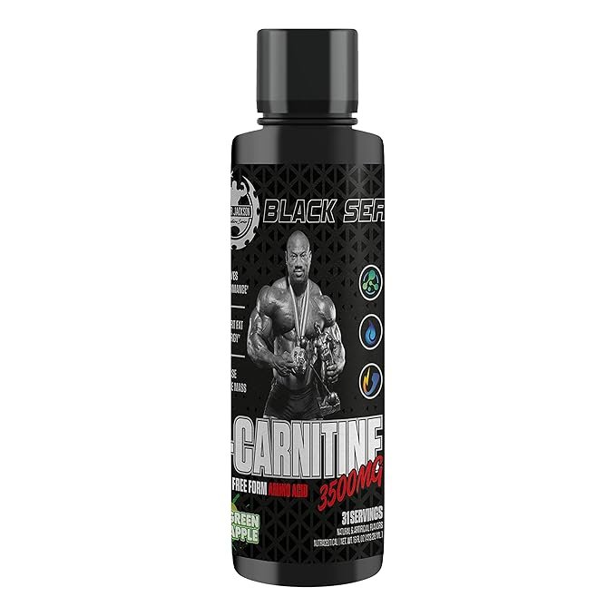 Dexter Jackson Black Series Carnitine liquid | Free from Amino Acid | Green Apple Flavor |31 Serving,3500 MG (473.28 ML)