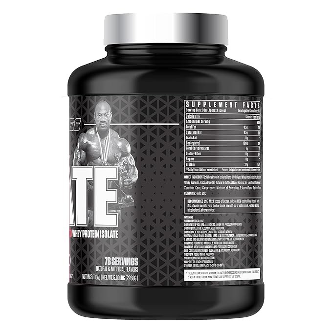 Dexter Jackson Black Series Whey Protein Isolate | Cookies & Cream Flavor | Gluten-Free | 76 Servings, 5 lbs (2268g) - Premium Isolate for Ultimate Muscle Support - Image 3