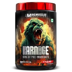 Bigmuscles Nutrition Karnage Pre workout | (60 Servings) | Pre-workout Supplement Supports to Improve Focus | Strength, Energy and Pump