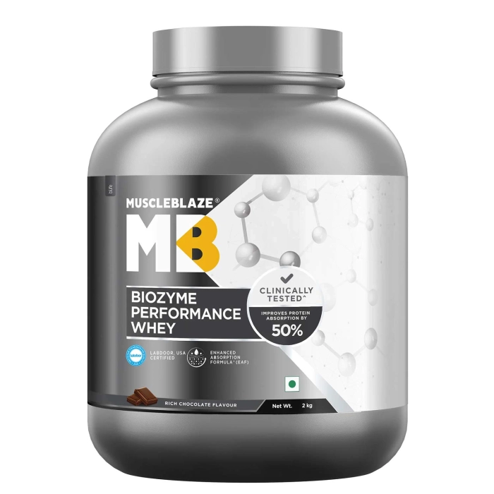 MuscleBlaze Biozyme Performance Whey Protein, 4.4 lbs, 2 kg