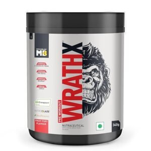 MuscleBlaze Pre Workout Wrathx Powder | Fruit Fury (20 Servings, 340g) | With Creapure, NitroBlaze & BioPerine