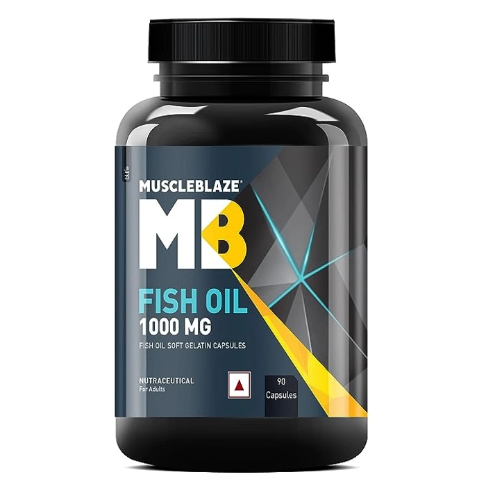 MuscleBlaze Fish Oil (1000 mg), 90 softgels