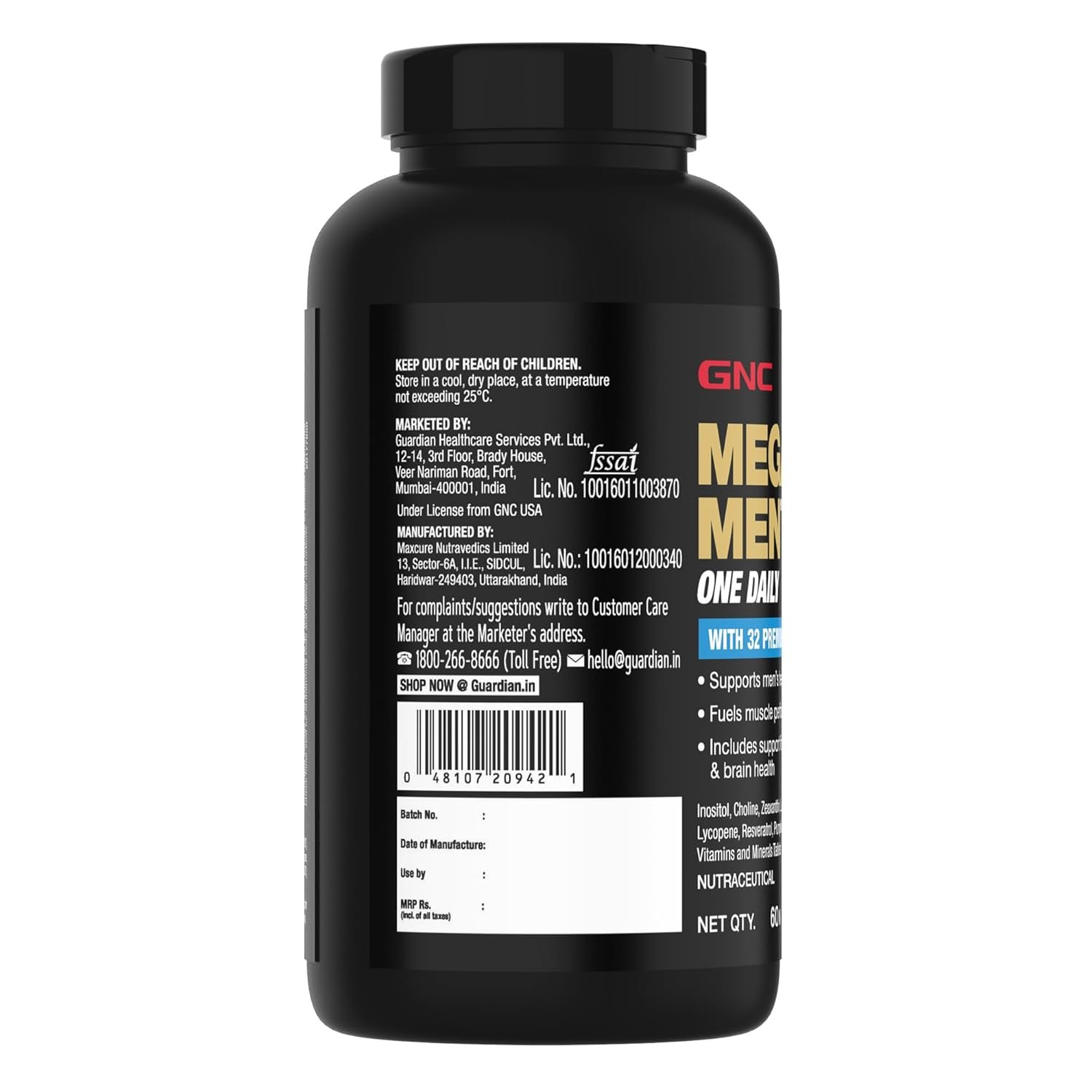 GNC Mega Men One Daily Multivitamin for Men | Promotes Men's Well-Being | Supports Muscle Function | Boosts Immunity | Improves Memory & Focus | 32 Premium Ingredients | 30 Tablets - Image 2