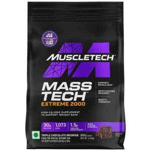 MuscleTech MassTech Extreme Mass Gainer, 30g Protein, 1073 KCAL, 1.5g Creatine With Added Multi Vitamins