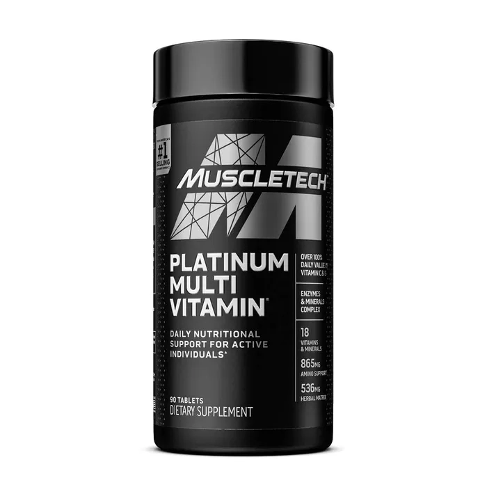 MuscleTech Platinum Multivitamin Tablets, 18 Vitamins & Minerals, 240mg Herbal Matrix (60 Tablets) - Image 3