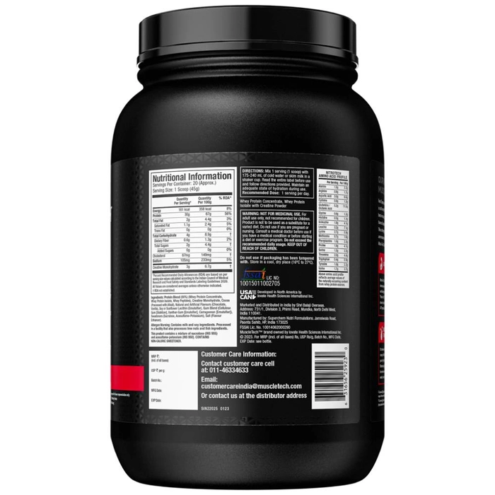 MuscleTech Nitrotech Whey Protein Concentrate Powder, 30g Protein, 3g Creatine, 6.7g BCAA - Image 5