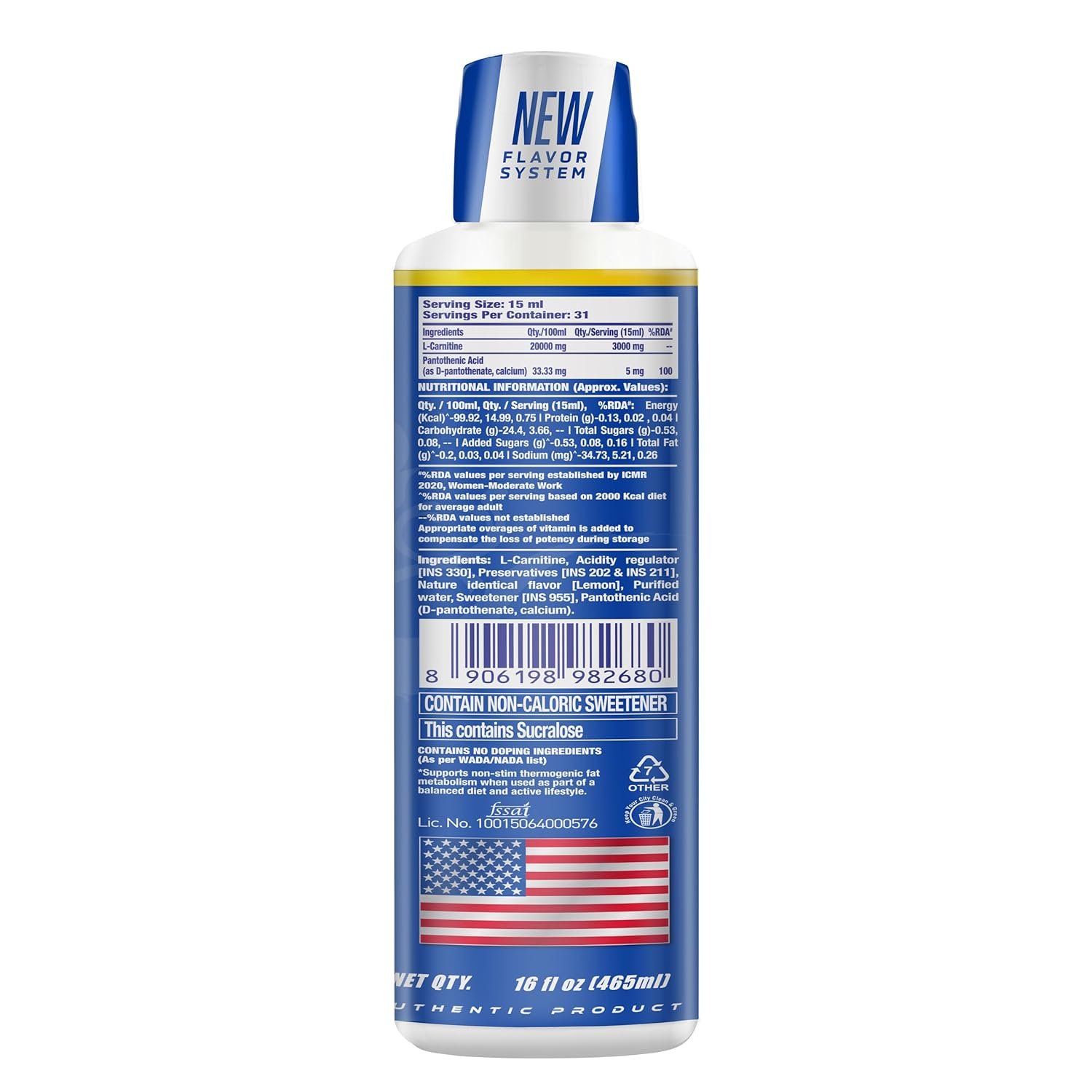 Ronnie Coleman Signature Series L-Carnitine XS 3000mg Liquid, Orange Smash (31 Servings, 465ml) - Image 3
