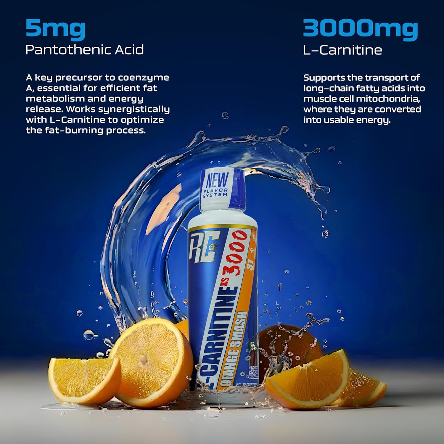 Ronnie Coleman Signature Series L-Carnitine XS 3000mg Liquid, Orange Smash (31 Servings, 465ml) - Image 6