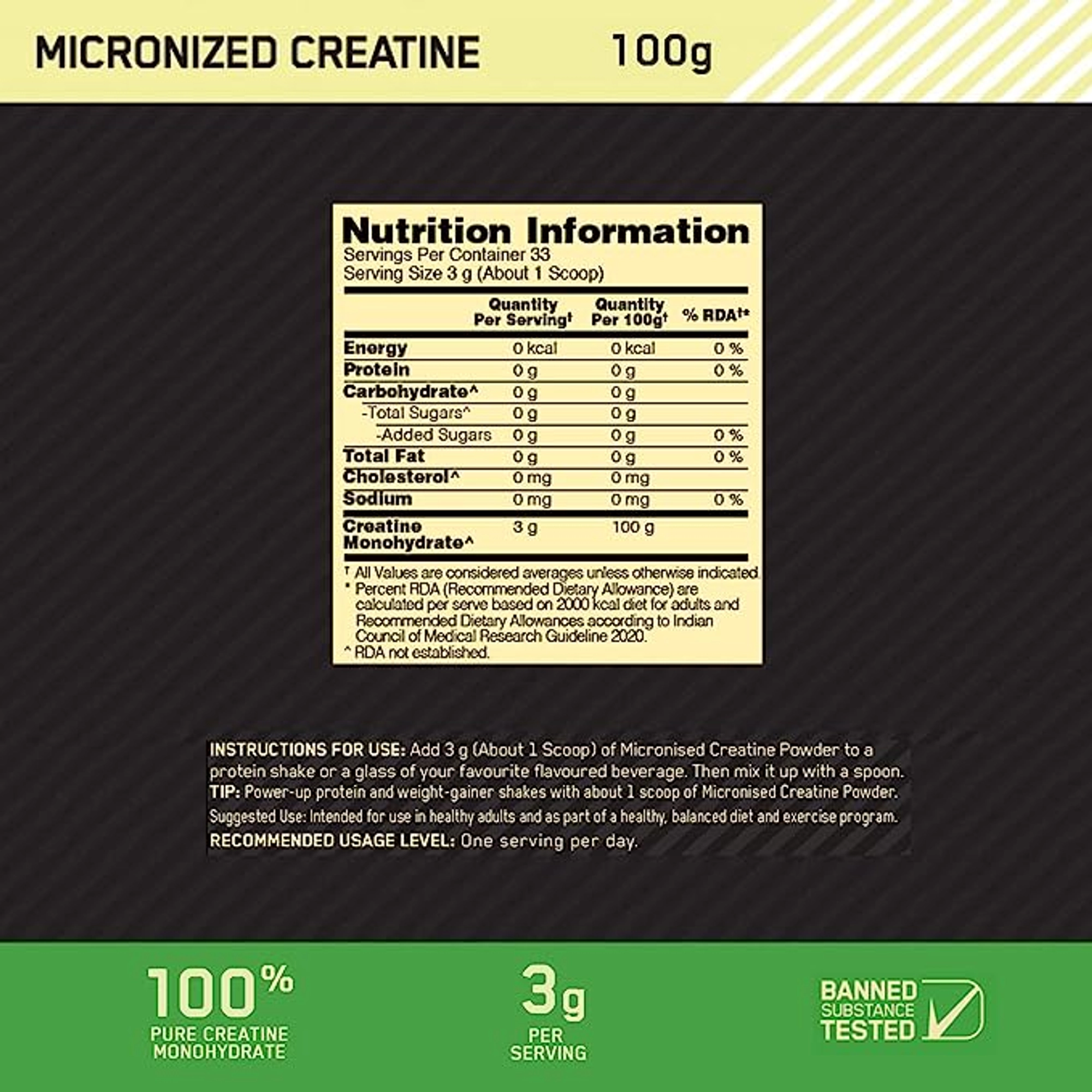 Optimum Nutrition (ON) Micronized Creatine Monohydrate Powder - Image 6