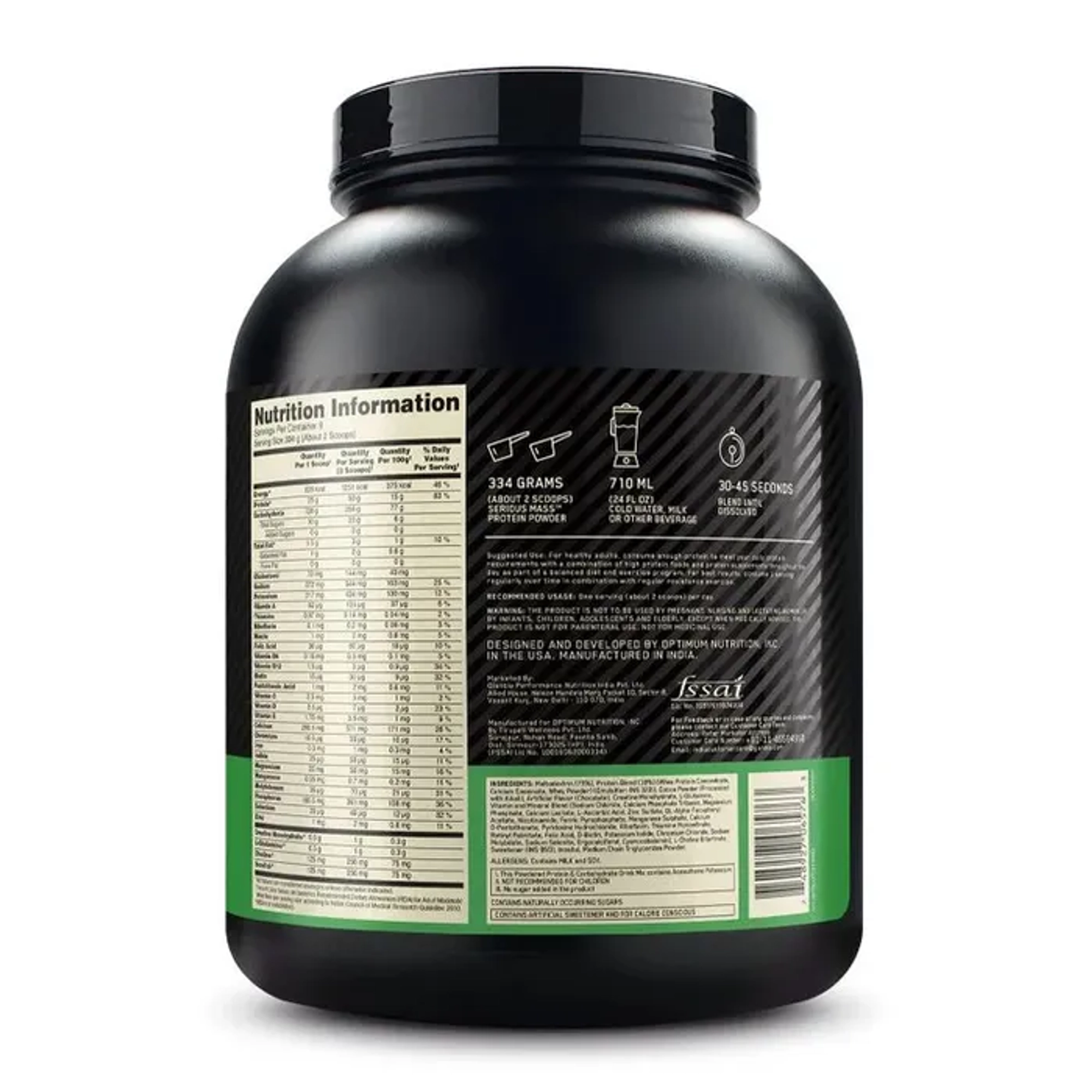Optimum Nutrition (ON) Serious Mass - Weight Gainer Powder 3kg - Image 2