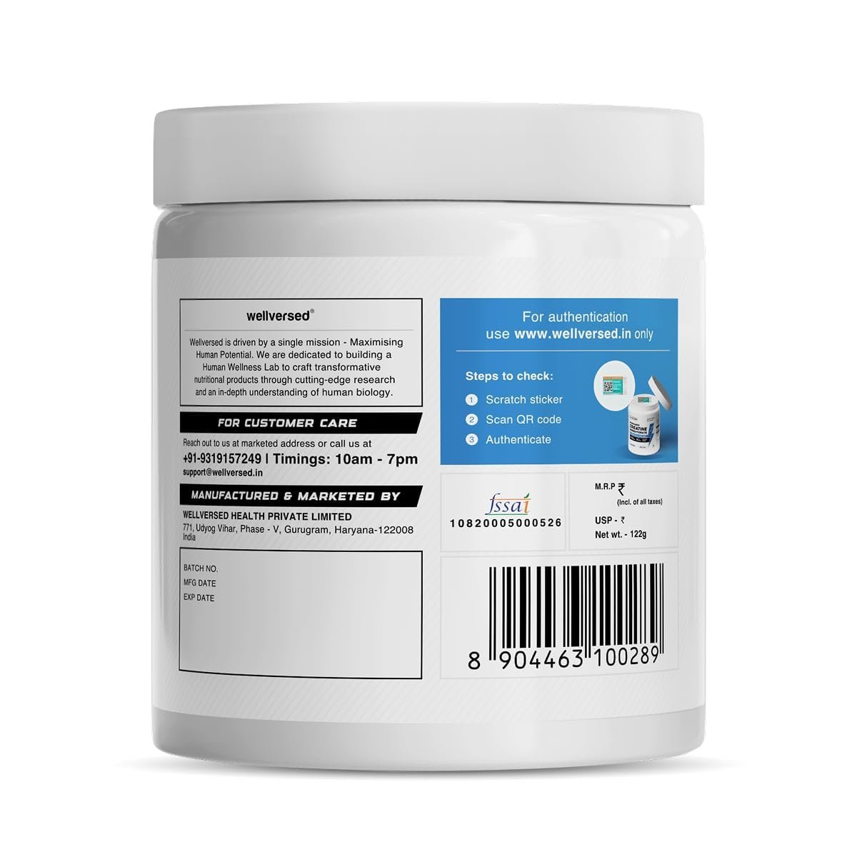 Wellcore Pure Micronised Creatine Powder With Glass Bottle | (83 Servings) For Enhanced Muscle Strength With Rapid Absorption | Creatine Monohydrate | Wellcore Creatine Flavoured - Image 6