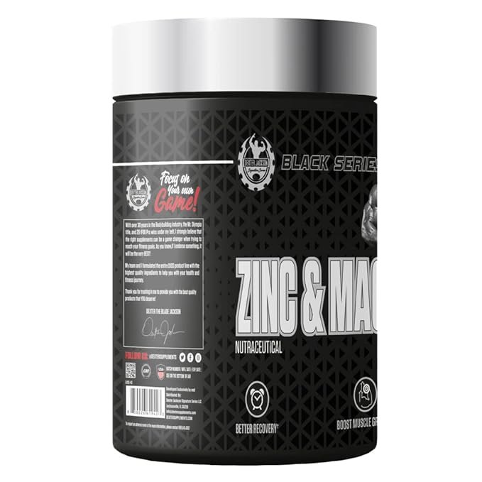 Dexter Jackson Black Series Zinc & Magnesium Supreme | Boost Muscle Growth | 90 Veg Capsules - Essential Mineral Support - Image 2