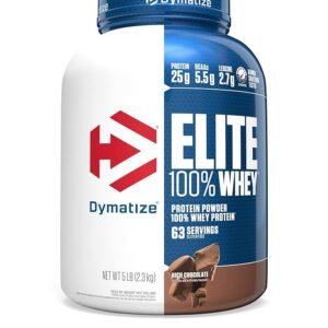 Dymatize Nutrition Elite 100% Whey Protein | Muscle Recovery | 25g Protein | 5.5g BCAA | Fast-Absorbing Protein | Gluten-Free | Blend with BCAAs & Glutamine