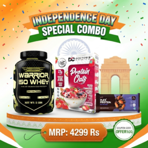 Battlefield Nutrition Warrior ISO Whey Protein Combo | 5lbs Whey Isolate + DC Protein Oats 750g + Free Protein Bar | Muscle Growth & Recovery Stack