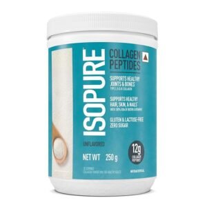 Isopure Collagen Peptides | (12g/serve)- 250g | (Unflavored) | with Biotin & Vit E(100% RDA) | For healthy Skin, Hair, Nails, Joints, & Bones.