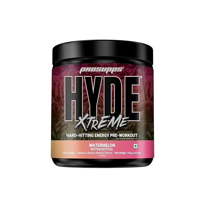ProSupps Hyde Xtreme Blue Razz High Stim Pre Workout | 30 Servings | Dual Stimulant Energy, 1000 mg Creatine HCl, 2500 mg Beta-Alanine, Sugar Free, Vegan, No FD&C Dyes, Gluten Free, Soy Free - Image 8