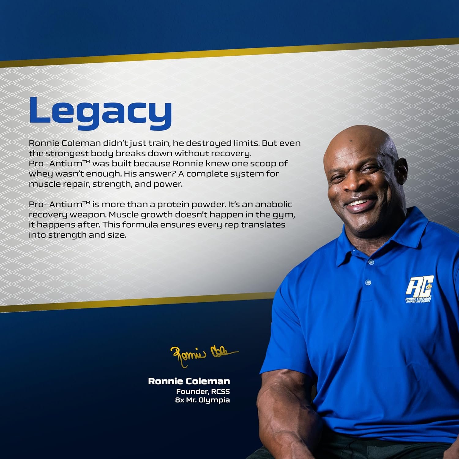 Ronnie Coleman Signature Series Pro-Antium Whey Protein | (52 Servings, 2.27kg / 5lbs) | Supreme Multifaceted Protein Complex - Image 5