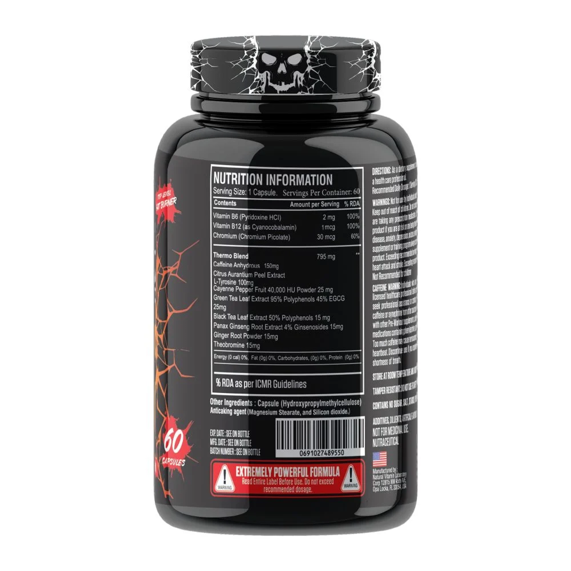 One Science Nutrition Skull Fire Fat Burner | 60 Capsules - Image 3