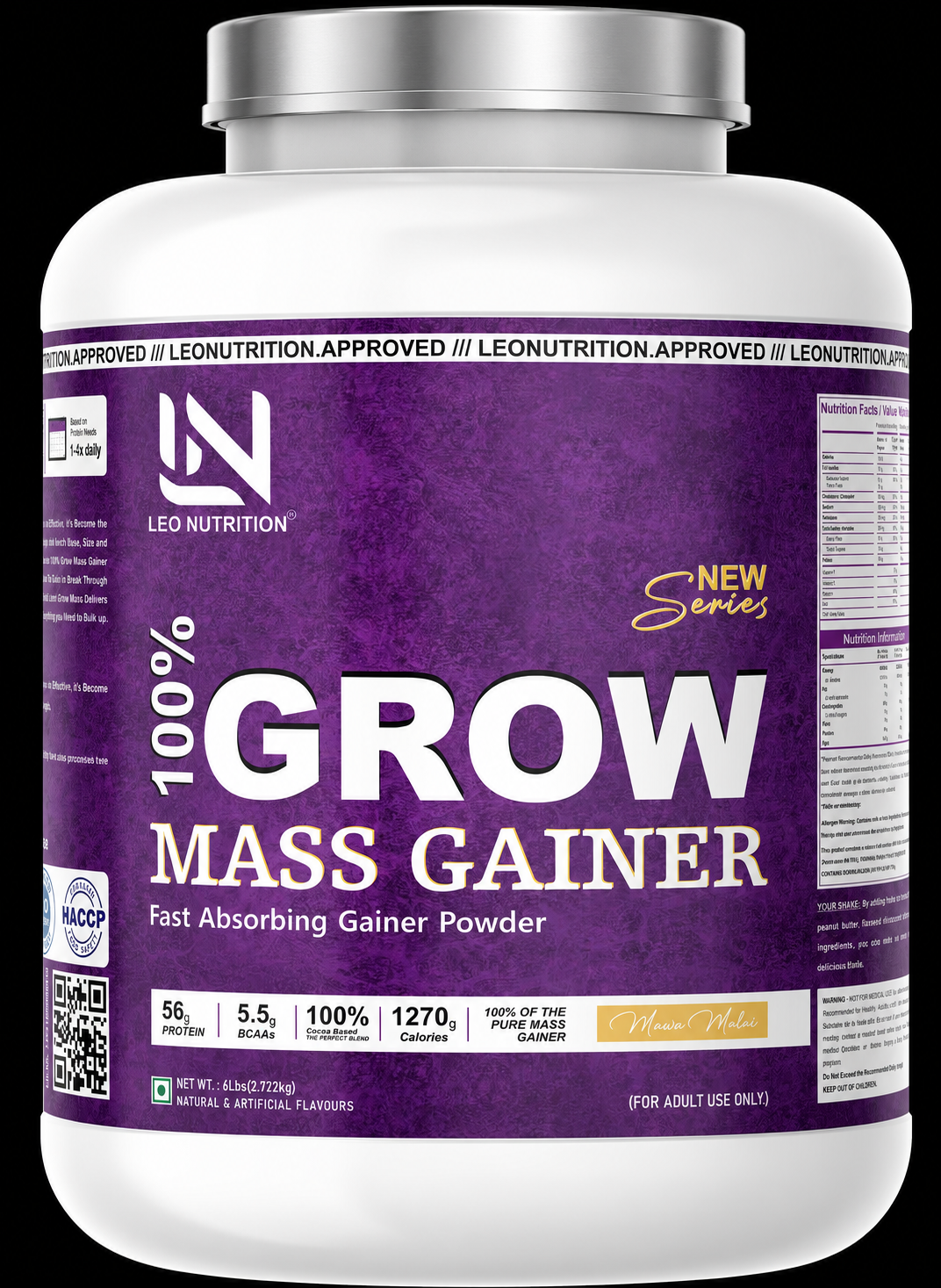 Leo Nutrition Grow Mass Gainer | 10lbs / 6lbs - Image 2